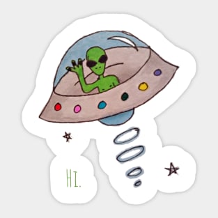 Alien hello Sticker